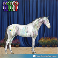 Horse Color:Nacre Liver Chestnut Ice Tobiano 