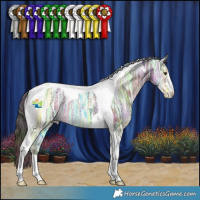 Horse Color:Nacre Liver Chestnut Ice Tobiano 