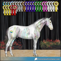 Horse Color:Nacre Liver Chestnut Ice Tobiano 