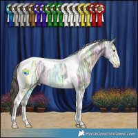 Horse Color:Nacre Liver Chestnut Ice Tobiano 