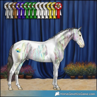 Horse Color:Nacre Liver Chestnut Ice Tobiano 
