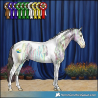 Horse Color:Nacre Liver Chestnut Ice Tobiano 