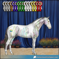 Horse Color:Nacre Liver Chestnut Ice Tobiano 