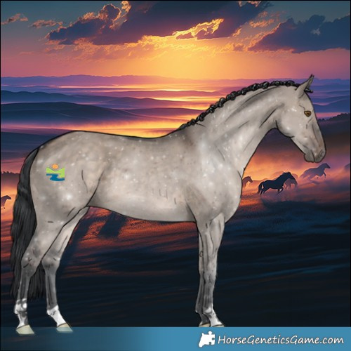 Horse Color:Brown Dun Mushroom 