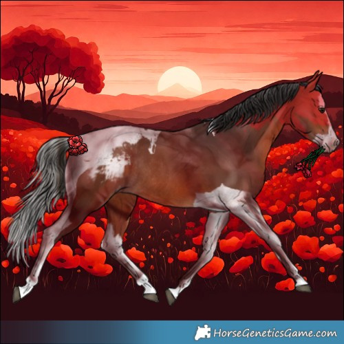 Horse Color:Bay Splash Tobiano Appaloosa Rabicano