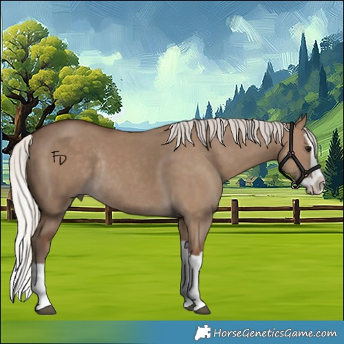 Horse Color:Silver Grullo Splash Rabicano 