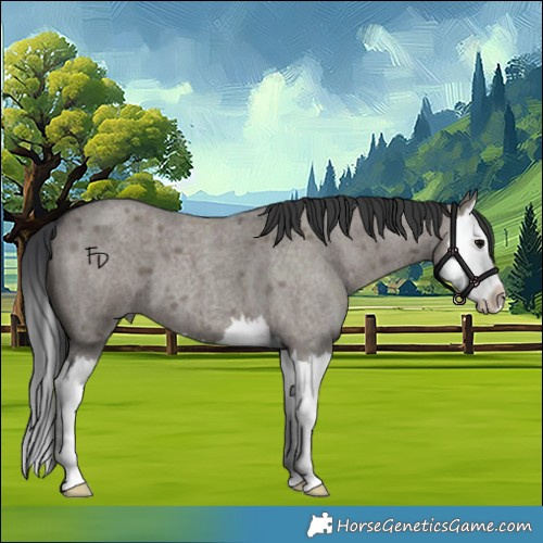 Horse Color:Grullo Roan Splash 