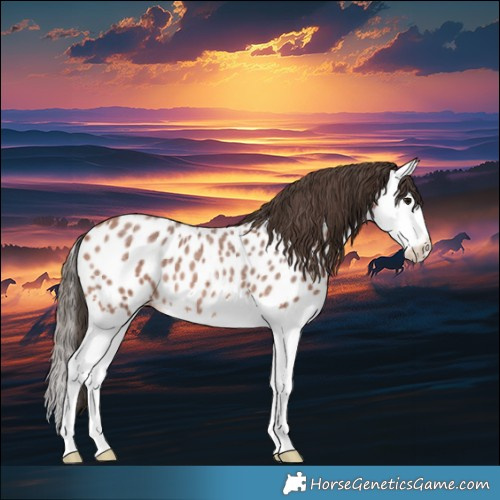 Horse Color:Bay Roan Splash Appaloosa 