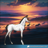 Horse Color:Brown Roan Near Leopard 