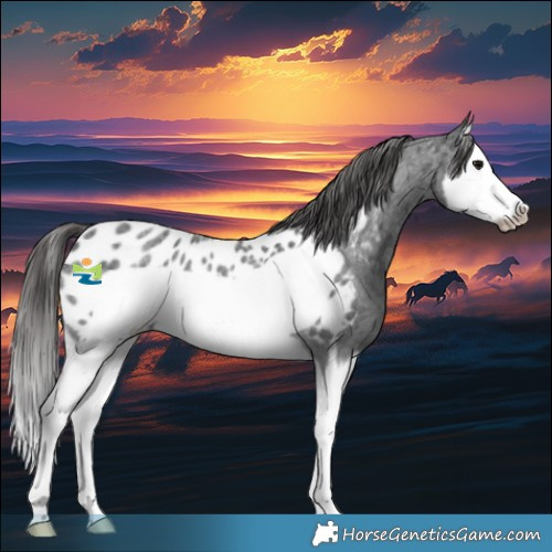 Horse Color:Blue Roan Splash Frame Appaloosa Rabicano 