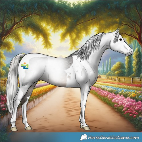 Horse Color:Gray Silver Black Tobiano 