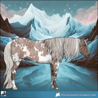 Horse Color:White Spotted Silver Blue Roan 