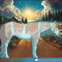 Horse Color:Thunderstruck Watercolor Chestnut Ice Splash Tobiano 