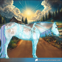 Horse Color:Painted Thunderstruck White Spotted Liver Red Onyx Ice Mushroom 