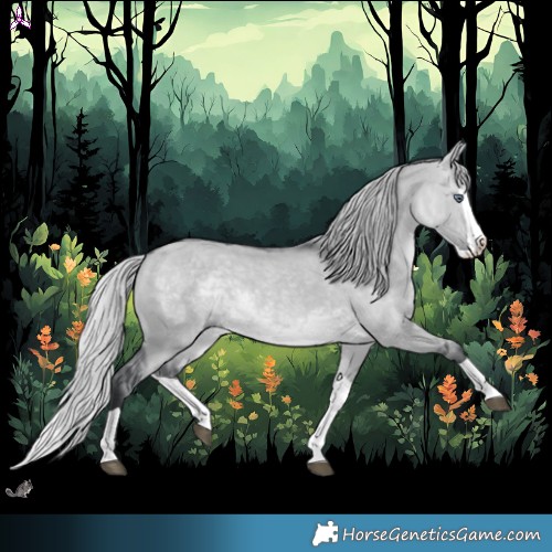 Horse Color:Silver Brown Chinchilla Dun Splash 