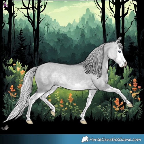 Horse Color:Silver Brown Chinchilla Dun Splash 