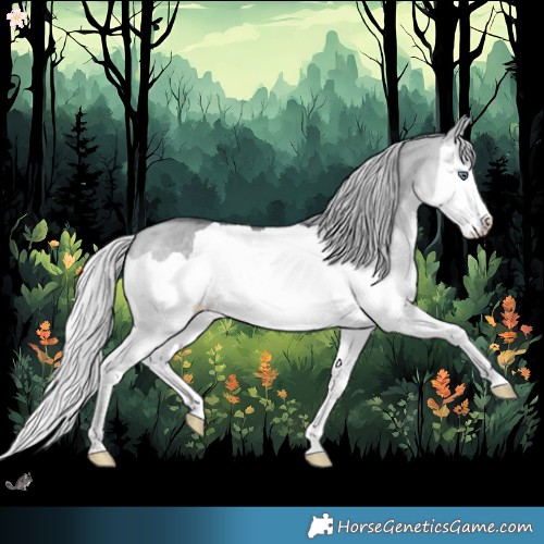 Horse Color:Silver Bay Chinchilla Dun Splash 