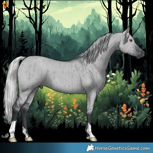 Horse Color:Silver Grullo Chinchilla Brindle 