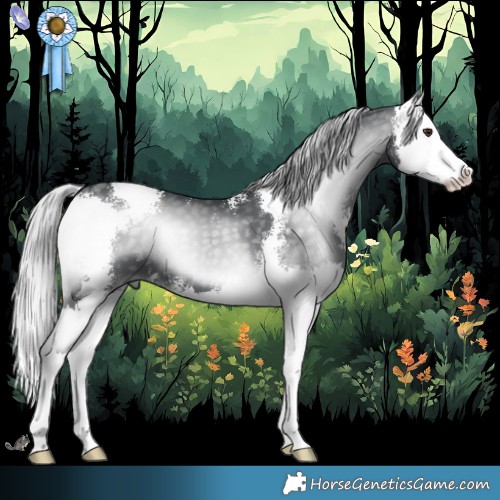Horse Color:Silver Blue Onyx Chinchilla Sabino Splash 