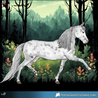 Horse Color:White Spotted Silver Black Chinchilla Splash 