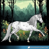 Horse Color:White Spotted Silver Black Chinchilla Splash Tobiano 