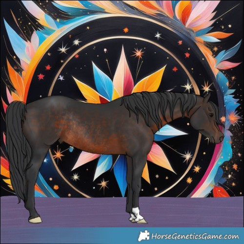 Horse Color:Brown Rabicano 