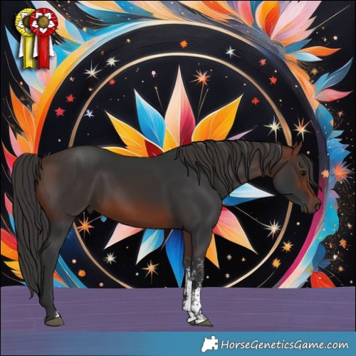 Horse Color:Brown Sabino 