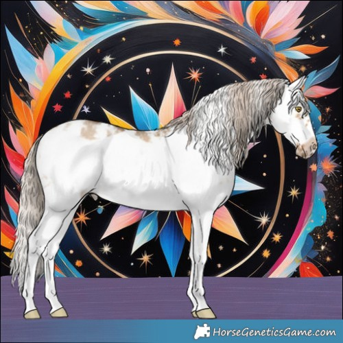 Horse Color:Chocolate Palomino Dun Sabino Splash Frame 