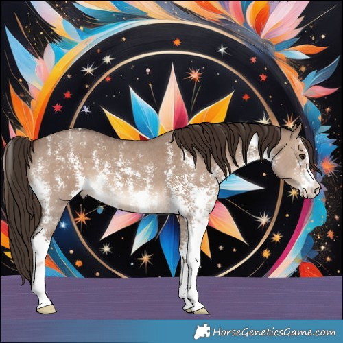 Horse Color:Liver Red Dun Sabino 