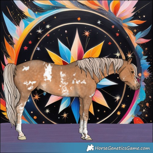 Horse Color:White Spotted Chocolate Palomino Sabino 