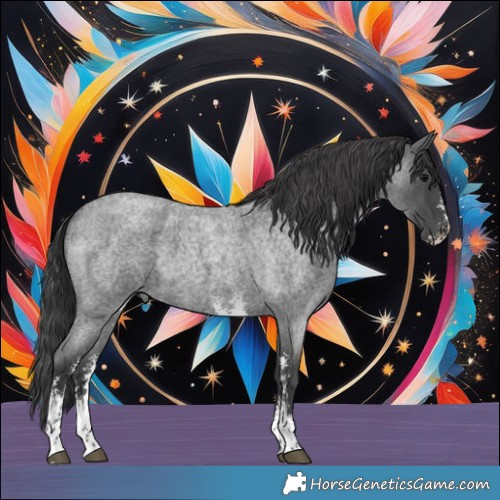 Horse Color:Blue Roan Sabino 
