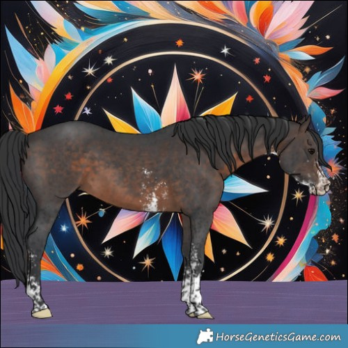 Horse Color:Brown Sabino 