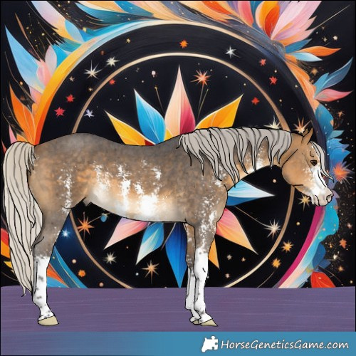 Horse Color:Silver Buckskin Sabino 
