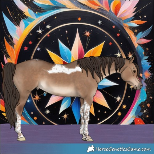 Horse Color:Liver Red Dun Tobiano 