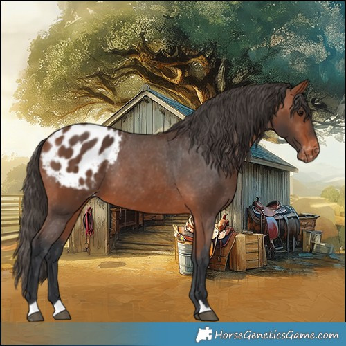 Horse Color:Bay Appaloosa 