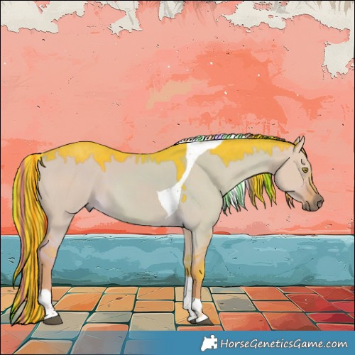 Horse Color:Painted Watercolor Liver Red Dun Tobiano
