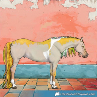 Horse Color:Painted Watercolor Liver Red Dun Tobiano 