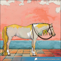Horse Color:Painted Watercolor Liver Red Dun Tobiano 