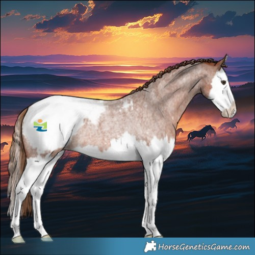 Horse Color:Red Roan Splash Snowcap Rabicano 