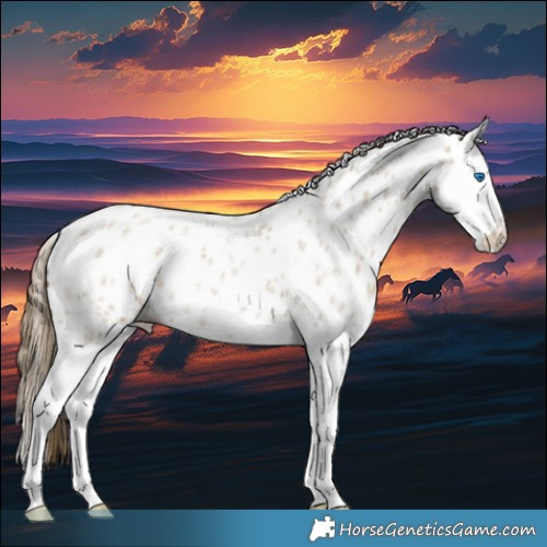 Horse Color:Classic Cream Champagne Roan Splash Appaloosa