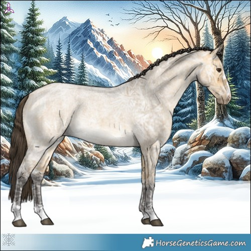 Horse Color:Buckskin Ice Roan Dun 