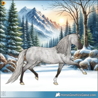 Horse Color:Midnight Silver Amber Champagne Ice Roan 