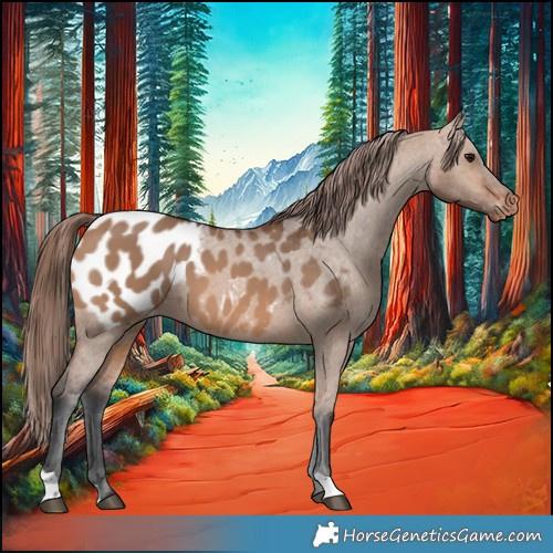 Horse Color:Bay Dun Appaloosa 
