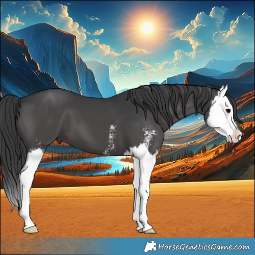 Horse Color:Black Sabino Splash 