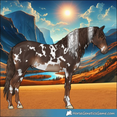 Horse Color:White Spotted Liver Chestnut 