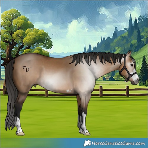 Horse Color:Gray Bay Dun 