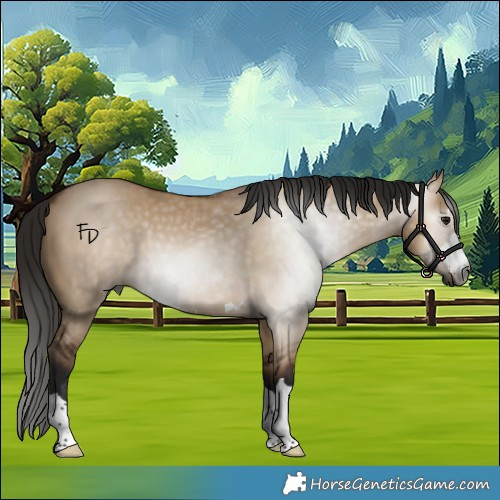 Horse Color:Gray Bay Dun 