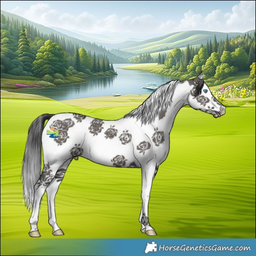 Horse Color:Grullo Splash Tobiano 