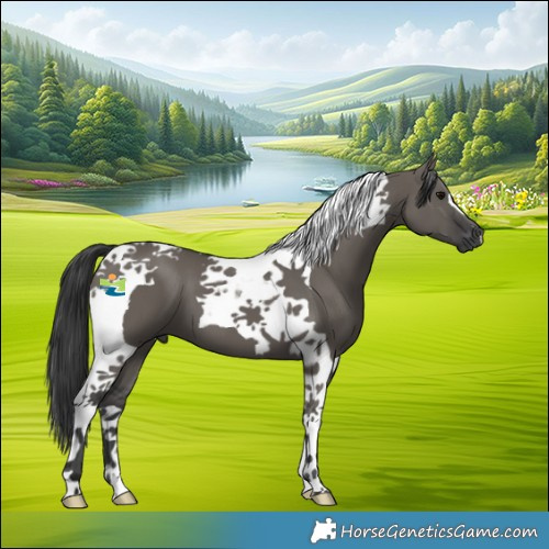 Horse Color:Grullo Tobiano 