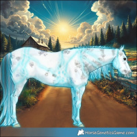 Horse Color:Painted Thunderstruck Grullo Ice Splash Tobiano Frame 
